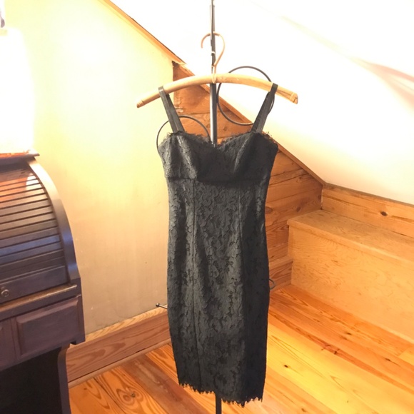 Ted Baker London Little Black Lace Sheath Dress, NWT, 0/00 - Picture 2 of 10